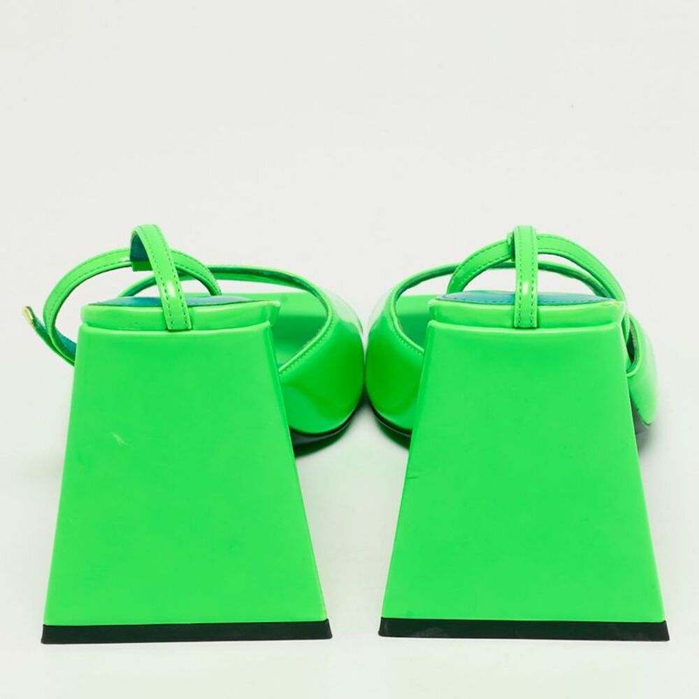 The Attico Green Patent Leather Piper Ankle Strap Sandals Size 40 - Picture 5 of 7